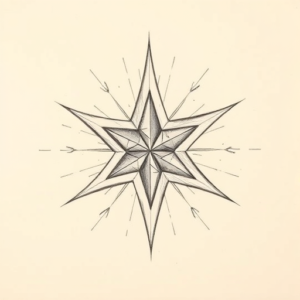 Artistic Sketch Star Tattoo
