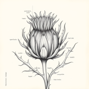 Artistic Sketch Thistle Tattoo