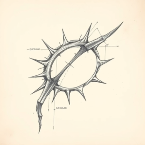 Artistic Sketch Thorn Tattoo