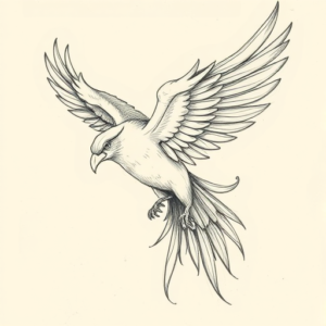 Artistic Sketch Thunderbird Tattoo