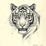 Artistic Sketch Tiger Tattoo