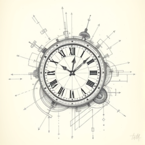 Artistic Sketch Time Tattoo