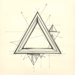 Artistic Sketch Triangle Tattoo