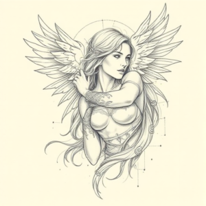 Artistic Sketch Valkyrie Tattoo