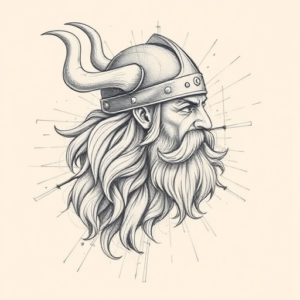 Artistic Sketch Viking Tattoo