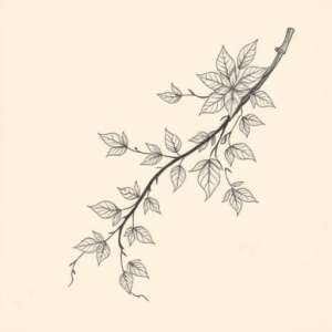 Artistic Sketch Vine Tattoo