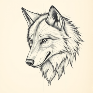 Artistic Sketch Werewolf Tattoo