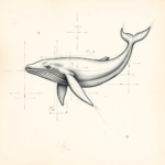 Artistic Sketch Whale Tattoo