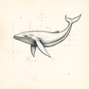 Artistic Sketch Whale Tattoo