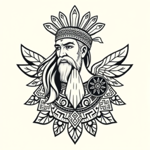 Aztec Achilles Tattoo