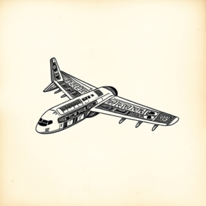 Aztec Airplane Tattoo