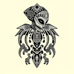 Aztec Alien Tattoo