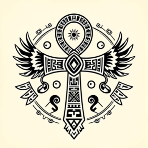Aztec Ankh Tattoo