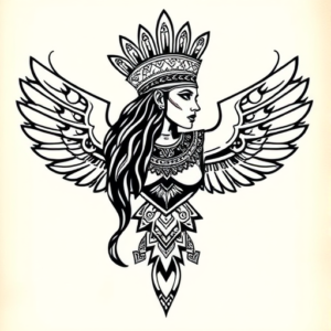 Aztec Athena Tattoo