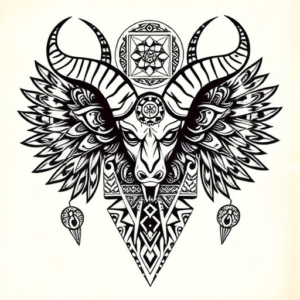 Aztec Baphomet Tattoo