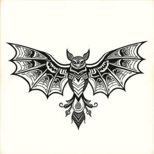 Aztec Bat Tattoo