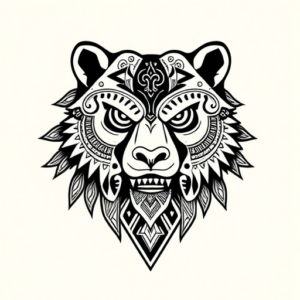 Aztec Bear Tattoo
