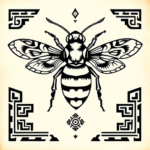 Aztec Bee Tattoo
