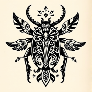 Aztec Beetle Tattoo