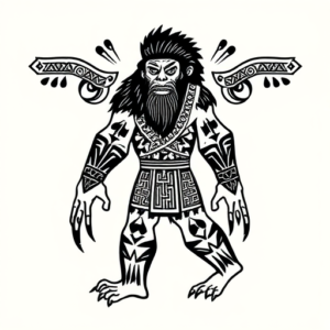 Aztec Bigfoot Tattoo