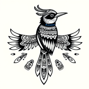 Aztec Bluebird Tattoo