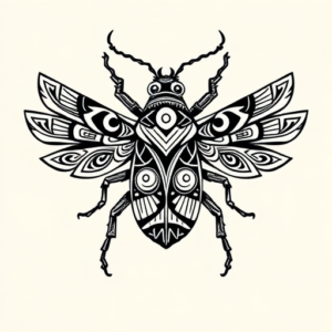 Aztec Bug Tattoo