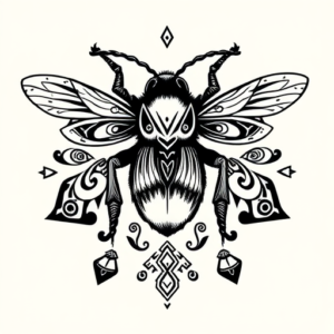 Aztec Bumblebee Tattoo
