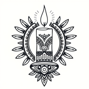 Aztec Candle Tattoo