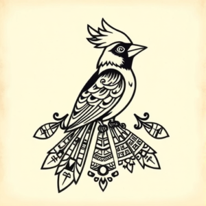 Aztec Cardinal Tattoo