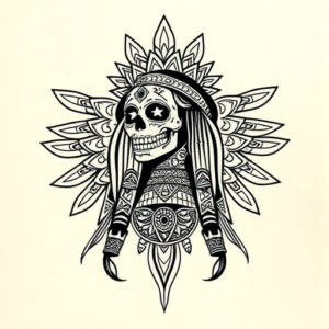 Aztec Catrina Tattoo