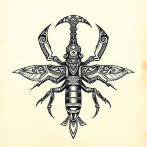 Aztec Centipede Tattoo