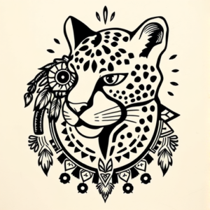 Aztec Cheetah Tattoo