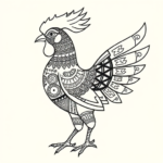 Aztec Chicken Tattoo