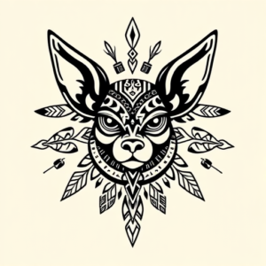 Aztec Chihuahua Tattoo