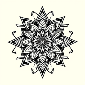 Aztec Chrysanthemum Tattoo