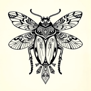 Aztec Cicada Tattoo