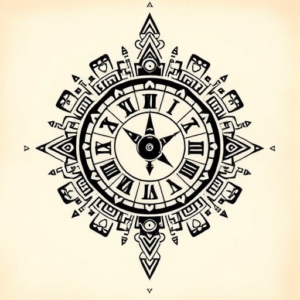 Aztec Clock Tattoo