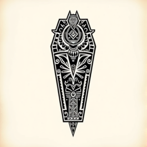 Aztec Coffin Tattoo