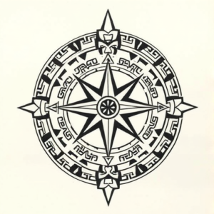 Aztec Compass Tattoo