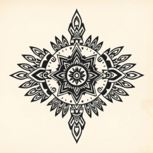 Aztec Coordinates Tattoo