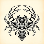 Aztec Crab Tattoo