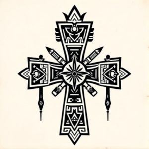 Aztec Cross Tattoo