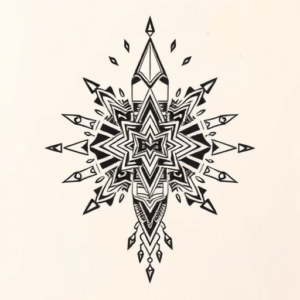 Aztec Crystal Tattoo