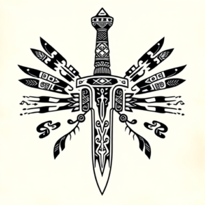 Aztec Dagger Tattoo