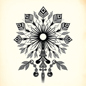 Aztec Dandelion Tattoo