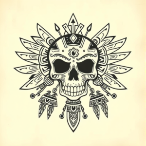 Aztec Death Tattoo