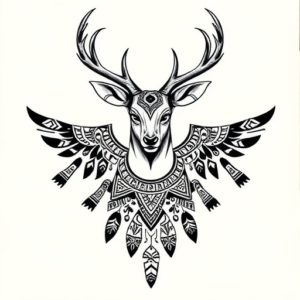Aztec Deer Tattoo