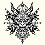 Aztec Devil Tattoo