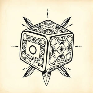 Aztec Dice Tattoo