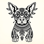 Aztec Dog Tattoo